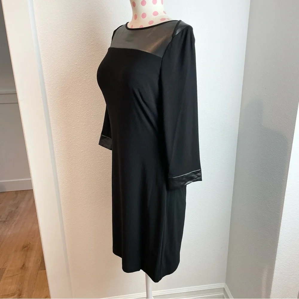 Marc New York Dress Women’s Black Faux Leather Trim 6 NWT - Picture 3 of 10